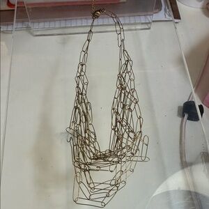 Gold Multi-Strand Paperclip Chain Necklace - Brand